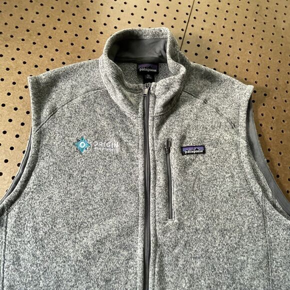Patagonia Better Sweater Vest Mens XXL Gray Full Zip Fleece Logo MINT - Picture 2 of 8